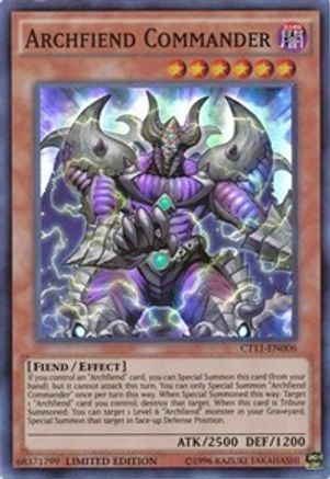 Archfiend Commander (CT11-EN006) - 2014 Mega-Tins Limited - Premium Yugioh Single from Konami - Just $0.26! Shop now at Game Crave Tournament Store
