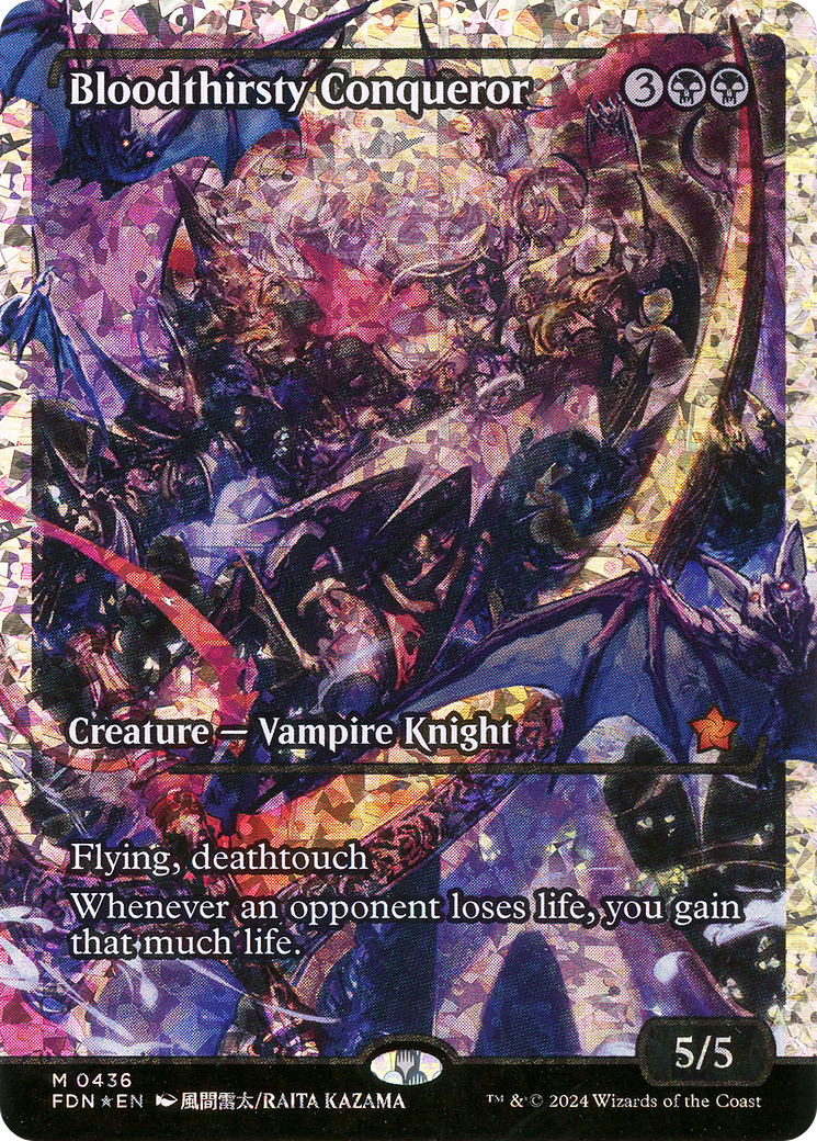Bloodthirsty Conqueror (FDN-436) - Foundations: (Showcase) Foil - Premium MTG Single from Wizards of the Coast - Just $239.69! Shop now at Game Crave Tournament Store
