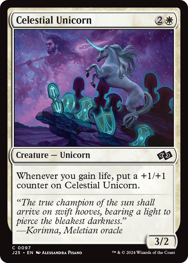 Celestial Unicorn (J25-097) - Foundations Jumpstart - Premium MTG Single from Wizards of the Coast - Just $0.25! Shop now at Game Crave Tournament Store