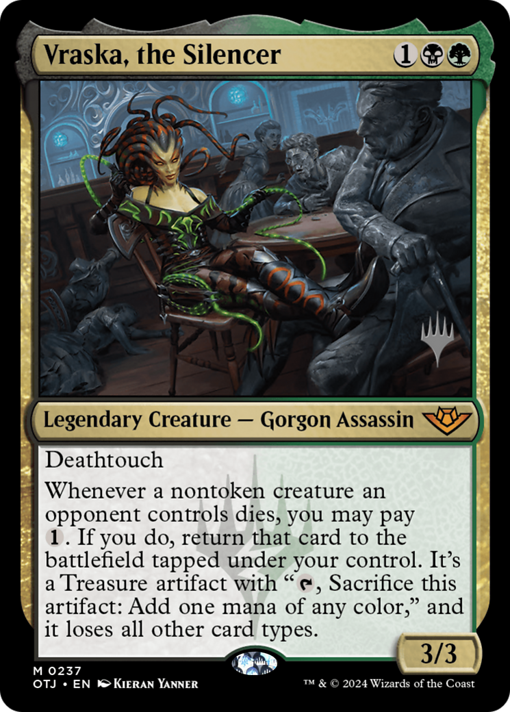 Vraska, the Silencer (POTJ-237P) - Outlaws of Thunder Junction Promos - Premium MTG Single from Wizards of the Coast - Just $2.02! Shop now at Game Crave Tournament Store