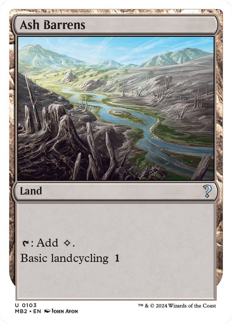 Ash Barrens (MB2-103) - Mystery Booster 2 - Premium MTG Single from Wizards of the Coast - Just $0.33! Shop now at Game Crave Tournament Store