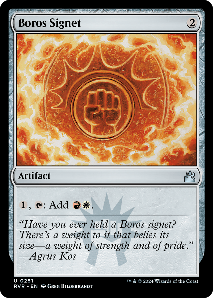 Boros Signet (RVR-251) - Ravnica Remastered Foil - Premium MTG Single from Wizards of the Coast - Just $1.10! Shop now at Game Crave Tournament Store
