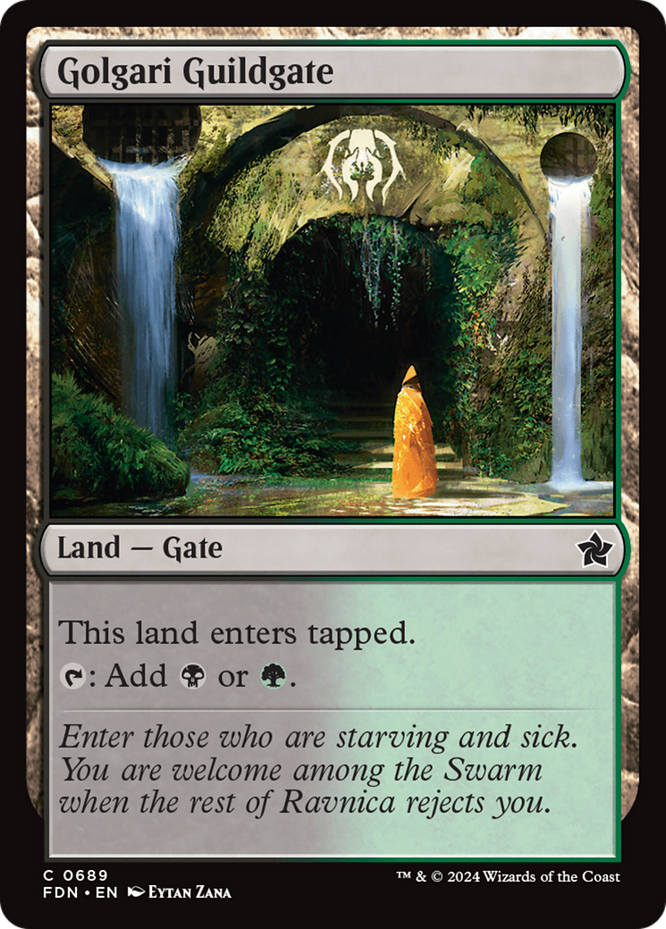 Golgari Guildgate (FDN-689) - Foundations - Premium MTG Single from Wizards of the Coast - Just $0.25! Shop now at Game Crave Tournament Store