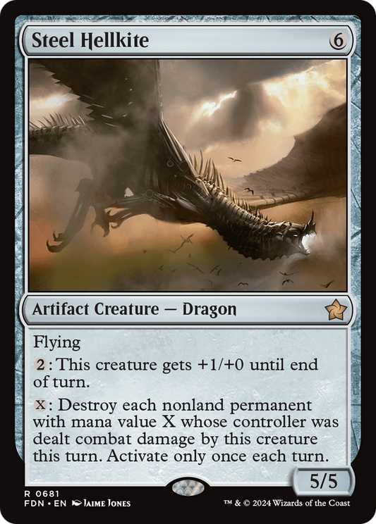 Steel Hellkite (FDN-681) - Foundations - Premium MTG Single from Wizards of the Coast - Just $0.25! Shop now at Game Crave Tournament Store