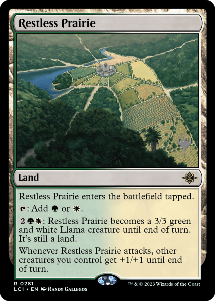 Restless Prairie (PLCI-281P) - The Lost Caverns of Ixalan Promos Foil - Premium MTG Single from Wizards of the Coast - Just $1.10! Shop now at Game Crave Tournament Store
