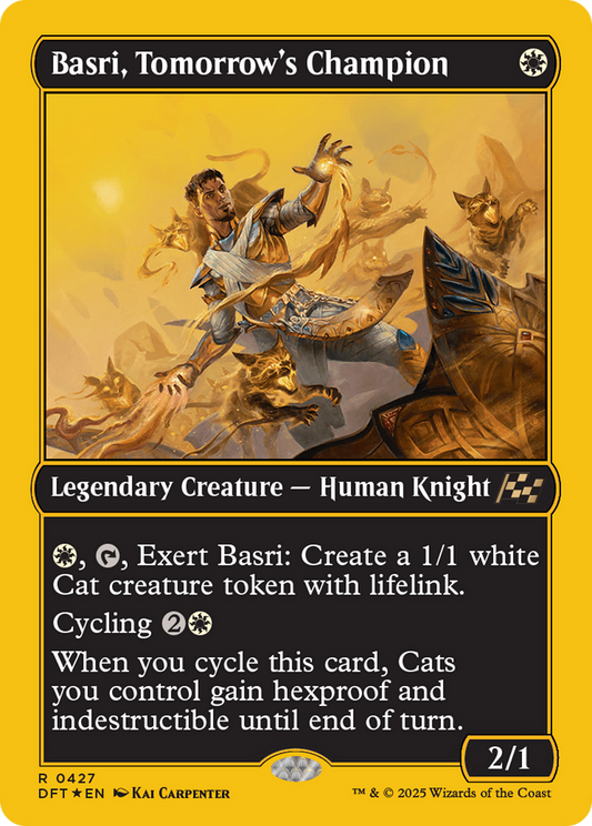 Basri, Tomorrow's Champion (First-Place Foil) (DFT-427) - Aetherdrift Foil - Premium MTG Single from Wizards of the Coast - Just $0.41! Shop now at Game Crave Tournament Store