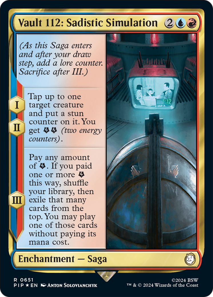 Vault 112: Sadistic Simulation (PIP-651) - Fallout - Premium MTG Single from Wizards of the Coast - Just $4.36! Shop now at Game Crave Tournament Store
