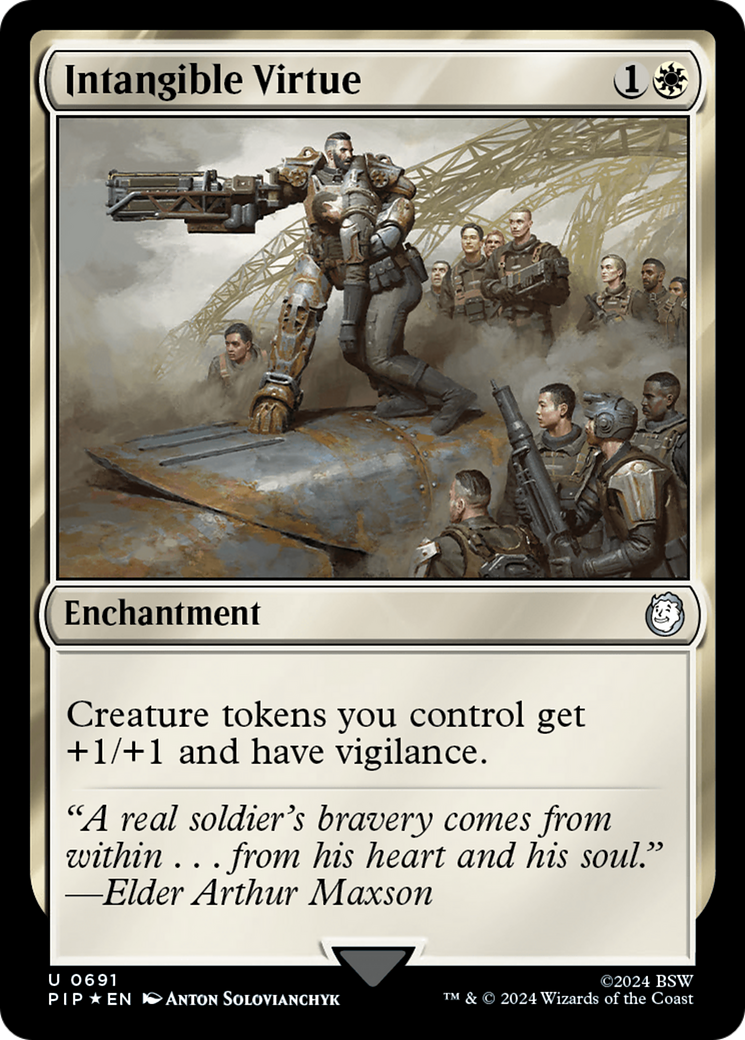 Intangible Virtue (PIP-691) - Fallout - Premium MTG Single from Wizards of the Coast - Just $6.46! Shop now at Game Crave Tournament Store