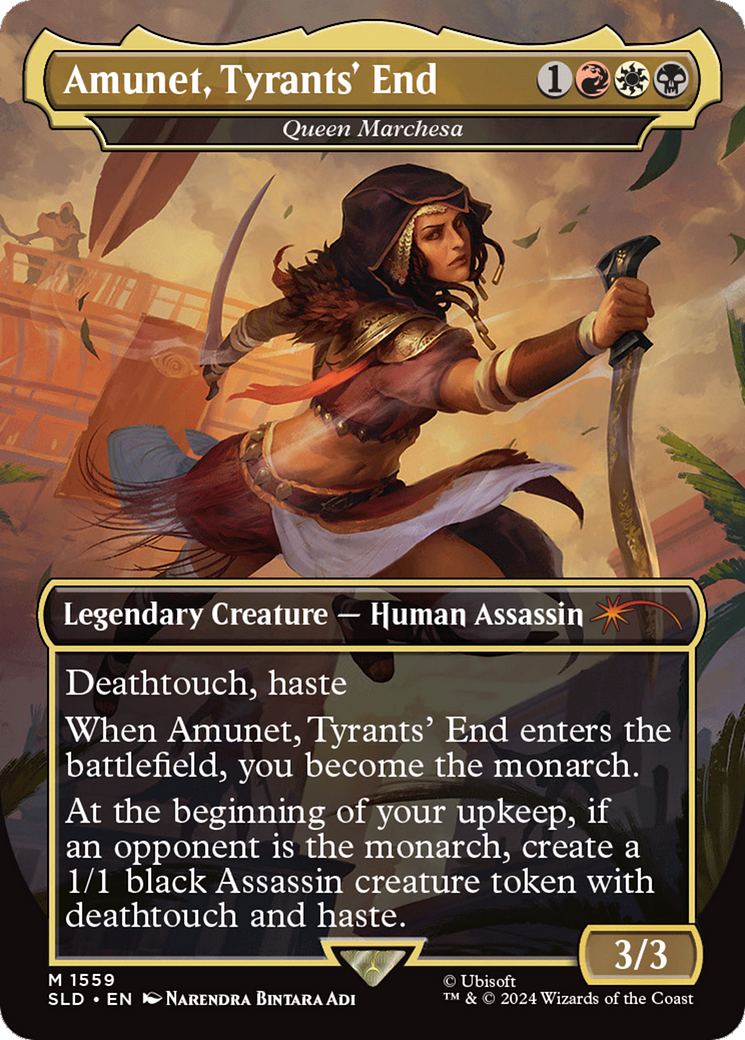 Queen Marchesa (SLD-1559) - Secret Lair Drop / Amunet, Tyrants' End (Borderless) Foil - Premium MTG Single from Wizards of the Coast - Just $0! Shop now at Game Crave Tournament Store