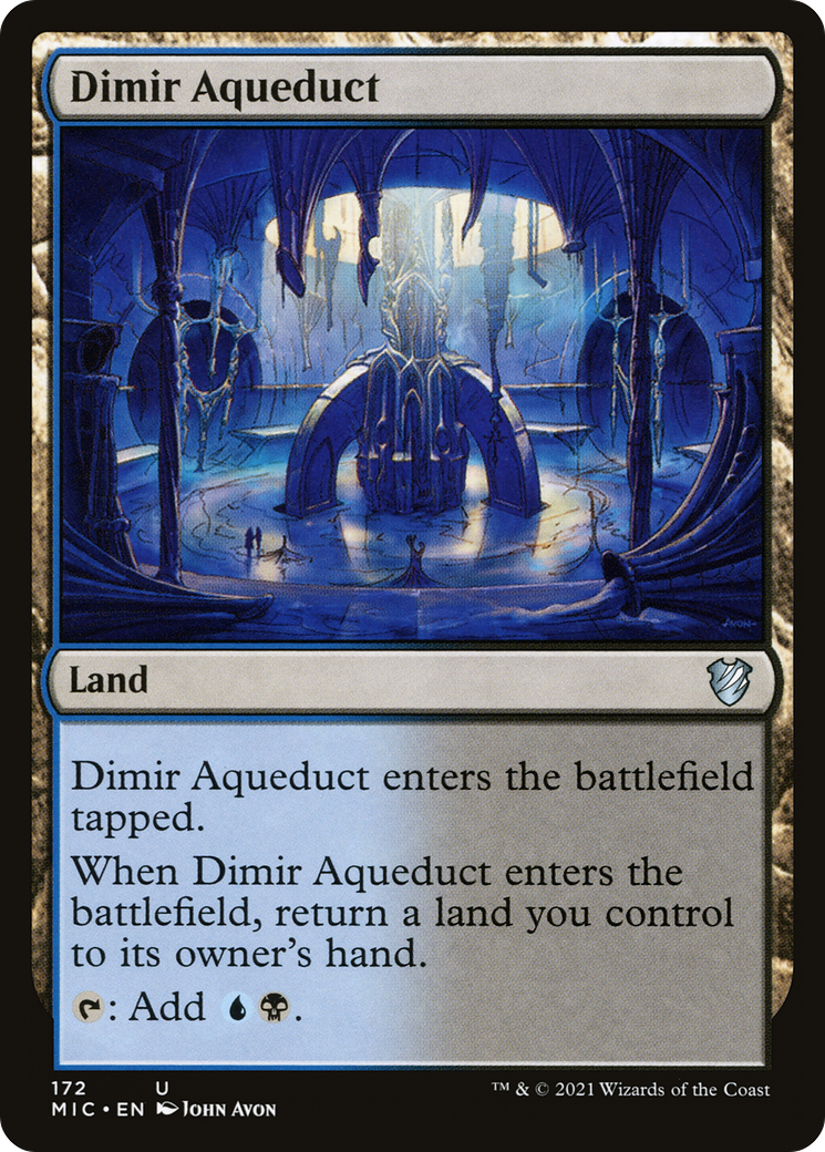 Dimir Aqueduct (MIC-172) - Midnight Hunt Commander - Premium MTG Single from Wizards of the Coast - Just $0.08! Shop now at Game Crave Tournament Store
