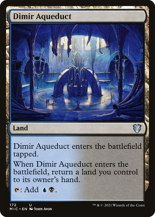 Dimir Aqueduct (MIC-172) - Midnight Hunt Commander - Premium MTG Single from Wizards of the Coast - Just $0.08! Shop now at Game Crave Tournament Store