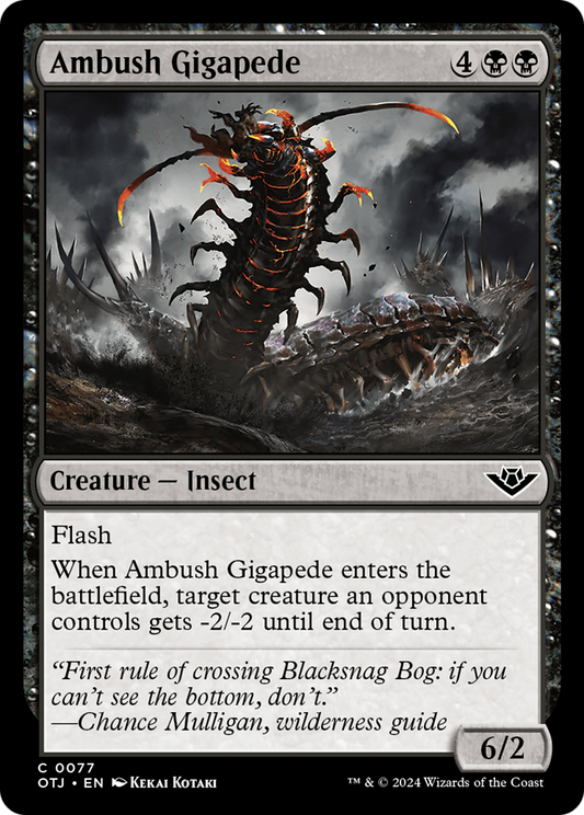 Ambush Gigapede (OTJ-077) - Outlaws of Thunder Junction - Premium MTG Single from Wizards of the Coast - Just $0.25! Shop now at Game Crave Tournament Store