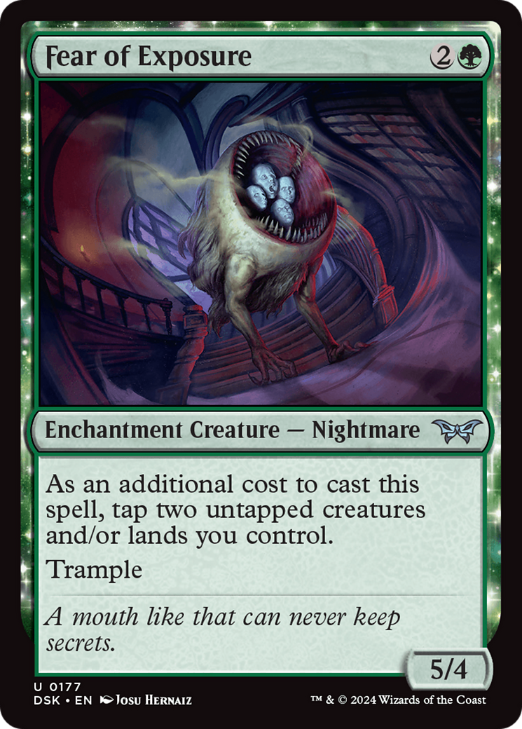 Fear of Exposure (DSK-177) - Duskmourn: House of Horror: (nyxtouched) Foil - Premium MTG Single from Wizards of the Coast - Just $0.25! Shop now at Game Crave Tournament Store