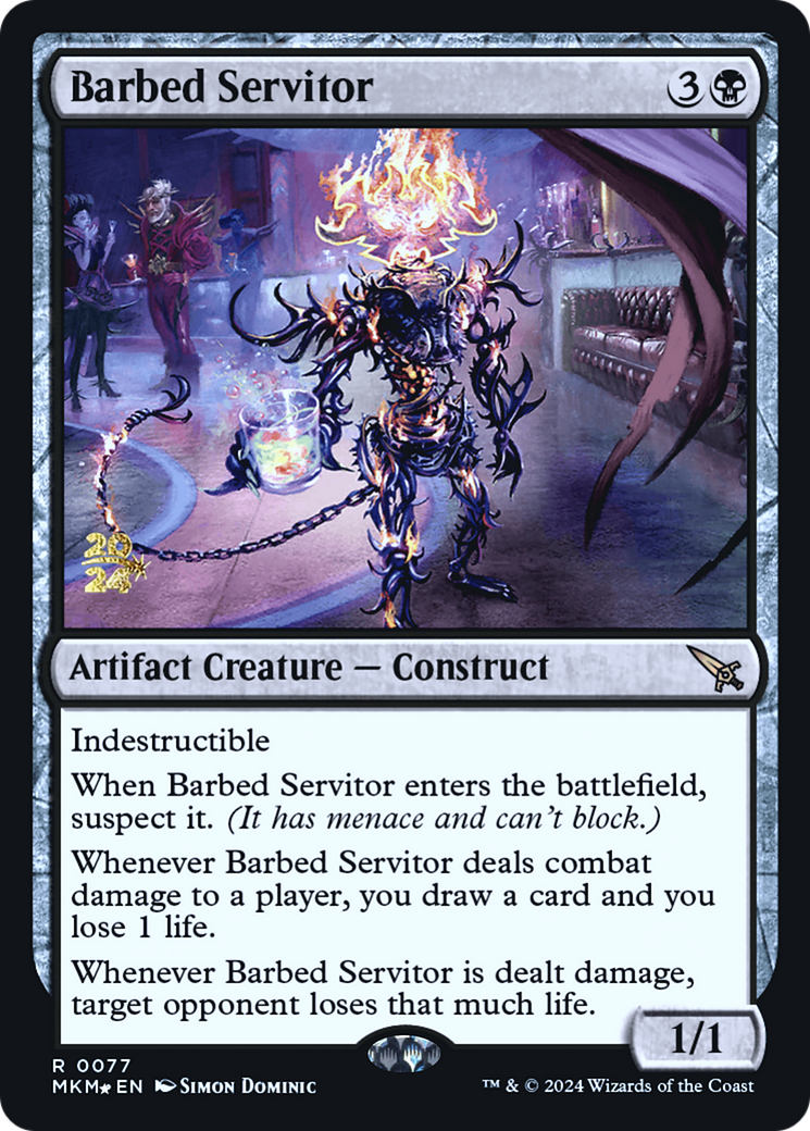 Barbed Servitor (PMKM-77S) - Murders at Karlov Manor Promos Foil - Premium MTG Single from Wizards of the Coast - Just $0.76! Shop now at Game Crave Tournament Store