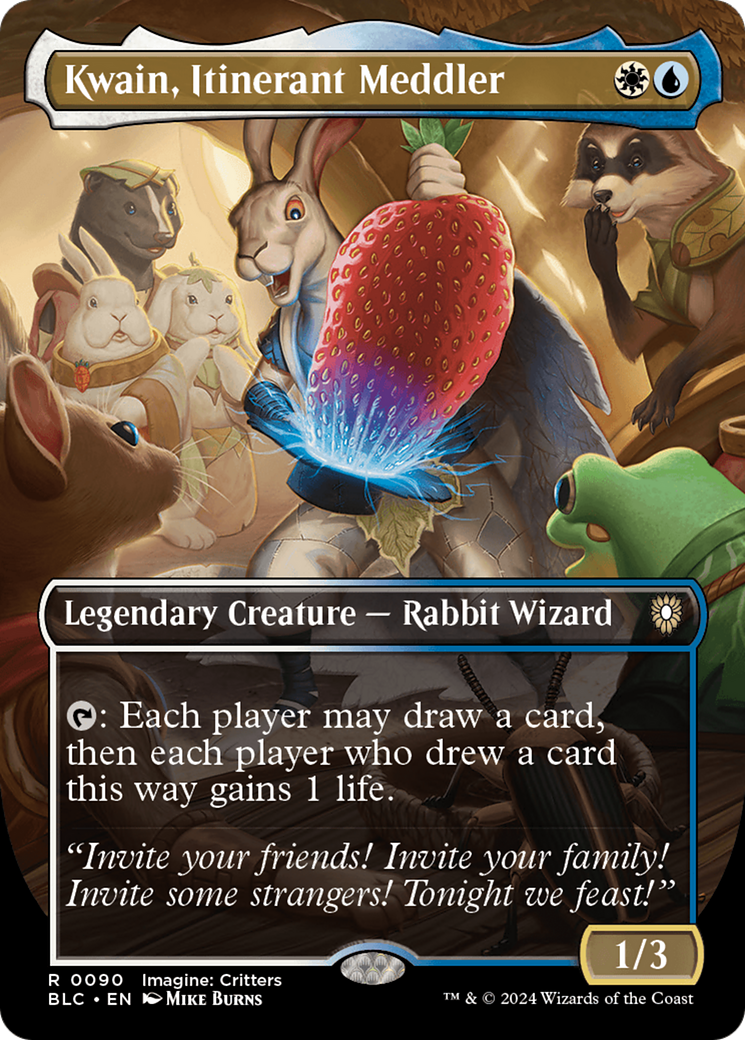 Kwain, Itinerant Meddler (BLC-090) - Bloomburrow Commander (Borderless) - Premium MTG Single from Wizards of the Coast - Just $0.46! Shop now at Game Crave Tournament Store