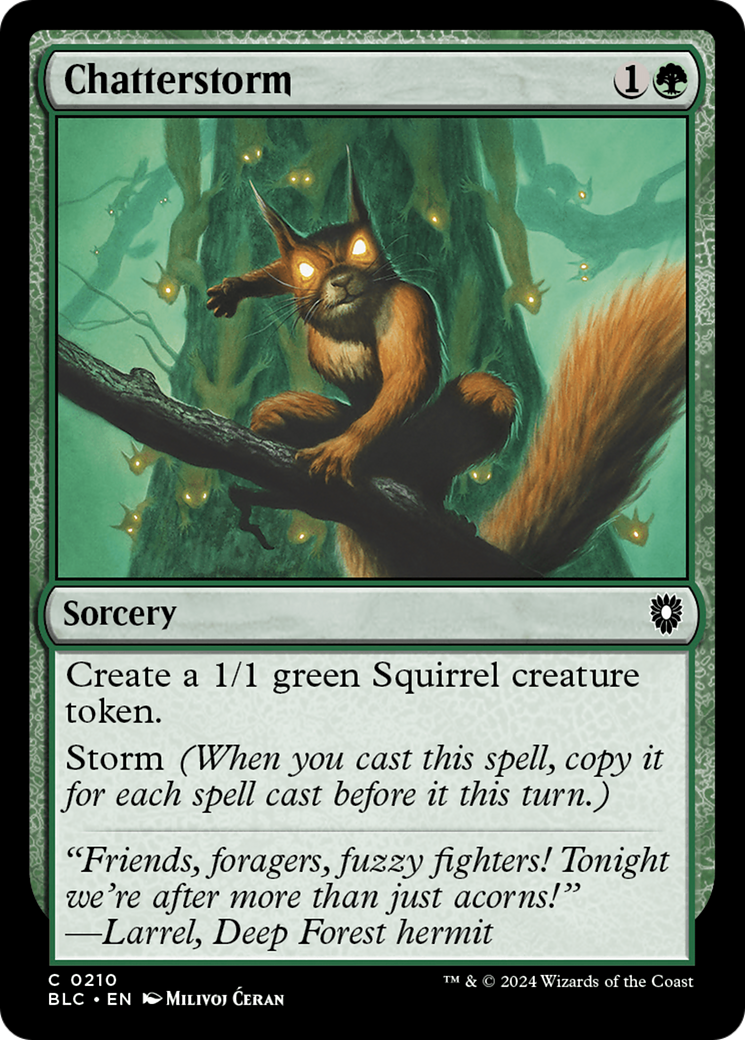 Chatterstorm (BLC-210) - Bloomburrow Commander - Premium MTG Single from Wizards of the Coast - Just $0.25! Shop now at Game Crave Tournament Store