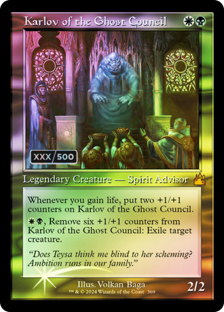 Karlov of the Ghost Council (RVR-369Z) - Ravnica Remastered Foil - Premium MTG Single from Wizards of the Coast - Just $113.69! Shop now at Game Crave Tournament Store