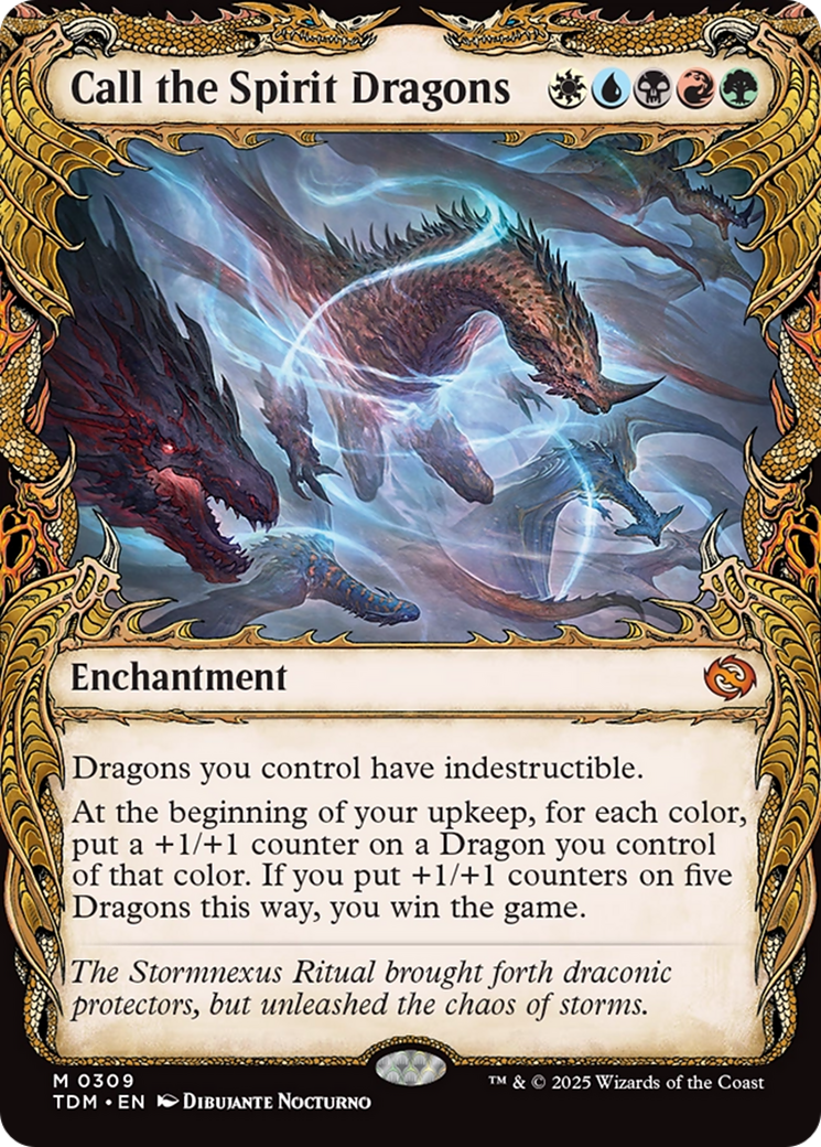 Call the Spirit Dragons (Showcase) (TDM-309) - Tarkir: Dragonstorm Foil - Premium MTG Single from Wizards of the Coast - Just $3! Shop now at Game Crave Tournament Store