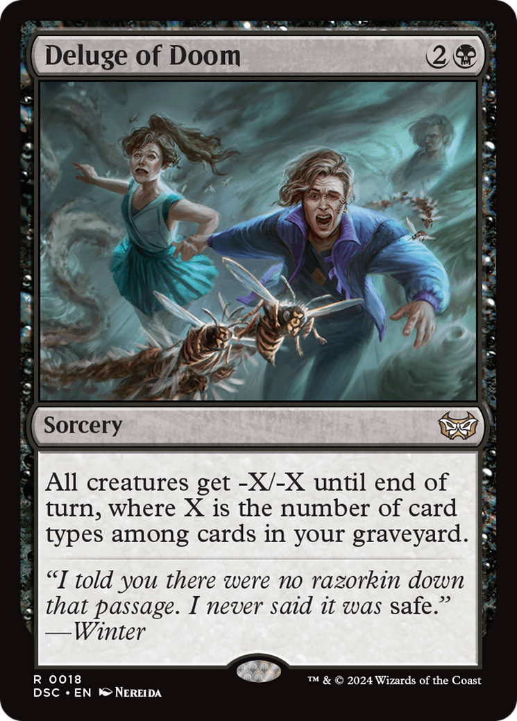 Deluge of Doom (DSC-018) - Duskmourn: House of Horror Commander - Premium MTG Single from Wizards of the Coast - Just $0.25! Shop now at Game Crave Tournament Store