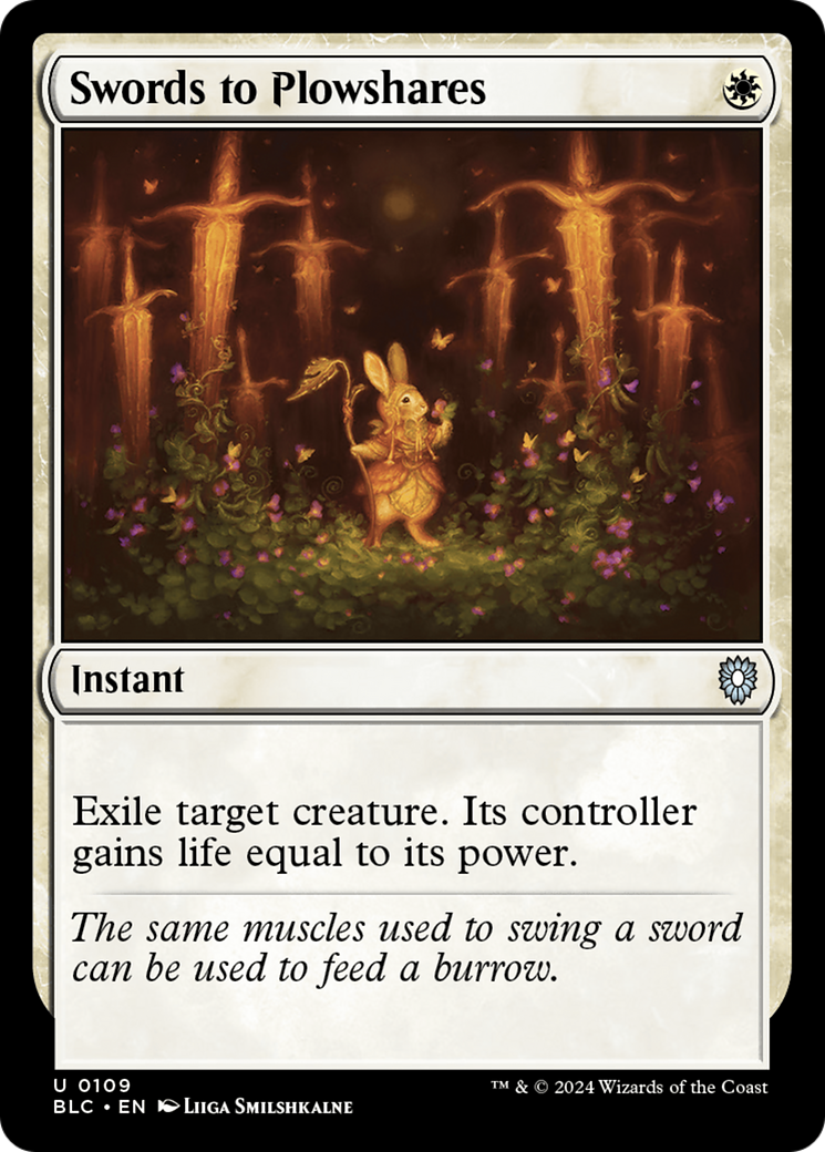 Swords to Plowshares (BLC-109) - Bloomburrow Commander - Premium MTG Single from Wizards of the Coast - Just $0.86! Shop now at Game Crave Tournament Store
