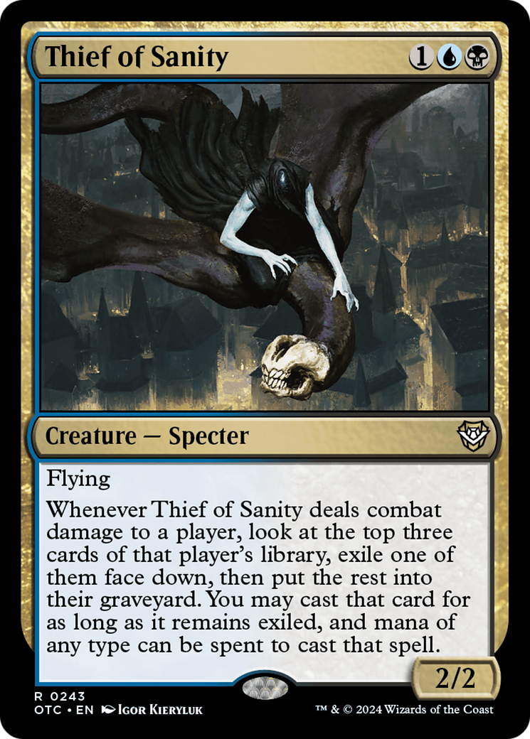 Thief of Sanity (OTC-243) - Outlaws of Thunder Junction Commander - Premium MTG Single from Wizards of the Coast - Just $0.25! Shop now at Game Crave Tournament Store
