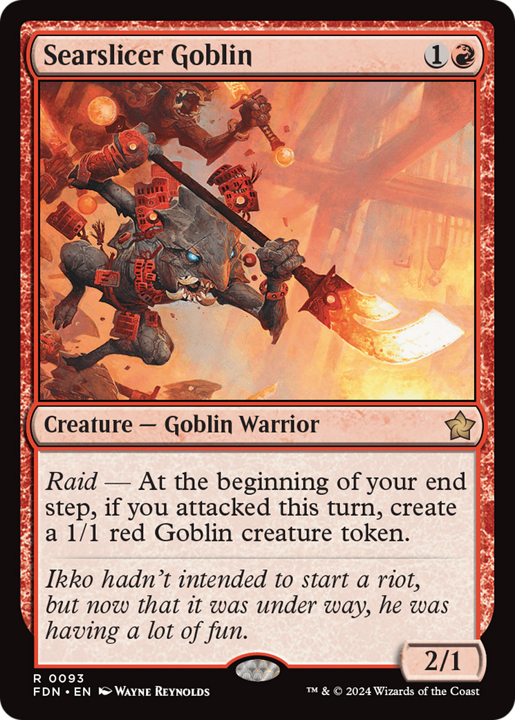 Searslicer Goblin (FDN-093) - Foundations - Premium MTG Single from Wizards of the Coast - Just $0.67! Shop now at Game Crave Tournament Store