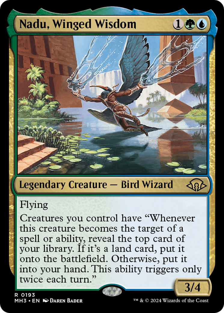 Nadu, Winged Wisdom (MH3-193) - Modern Horizons 3 Foil - Premium MTG Single from Wizards of the Coast - Just $0.46! Shop now at Game Crave Tournament Store