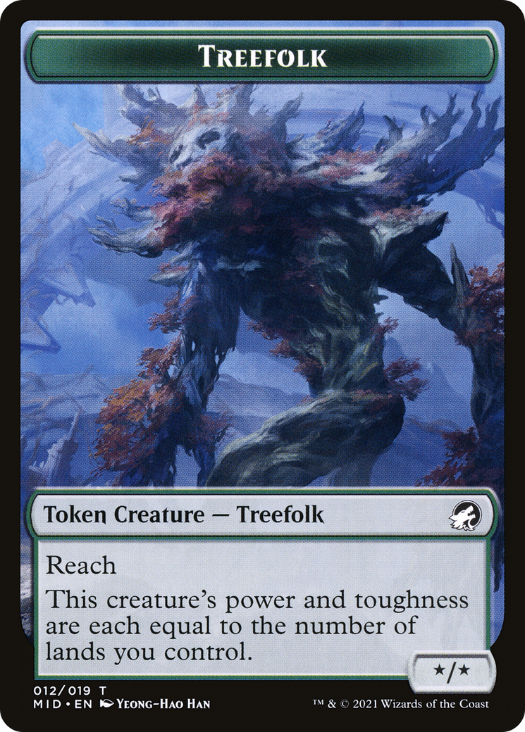 Treefolk (TMID-012) - Innistrad: Midnight Hunt Tokens (Borderless) Foil - Premium MTG Single from Wizards of the Coast - Just $0! Shop now at Game Crave Tournament Store