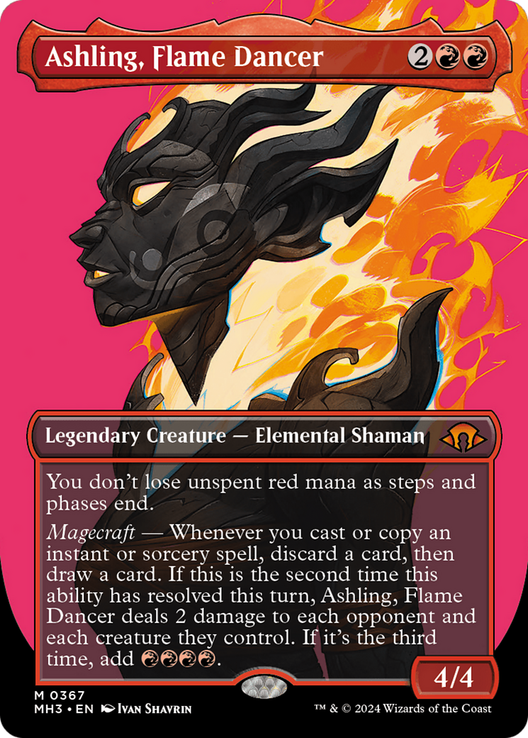 Ashling, Flame Dancer (MH3-367) - Modern Horizons 3 (Borderless) - Premium MTG Single from Wizards of the Coast - Just $4.40! Shop now at Game Crave Tournament Store