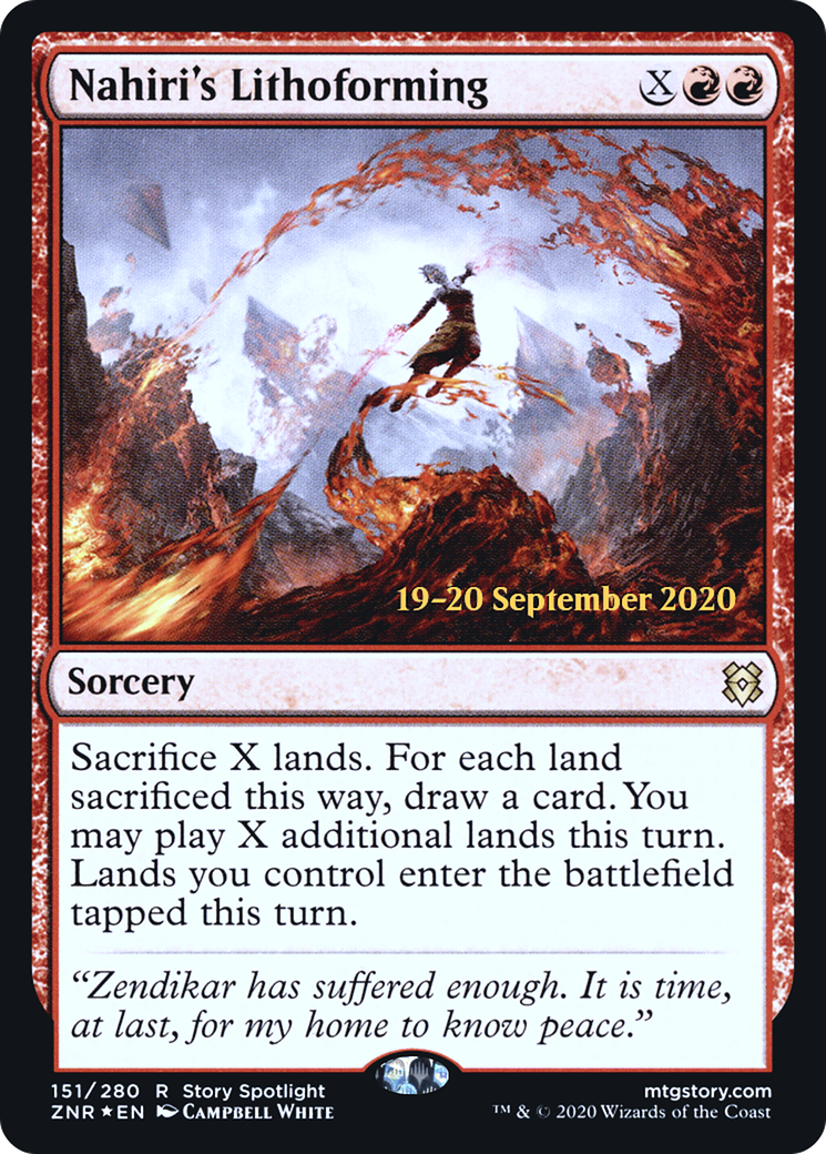Nahiri's Lithoforming (PZNR-151S) - Zendikar Rising Promos Foil