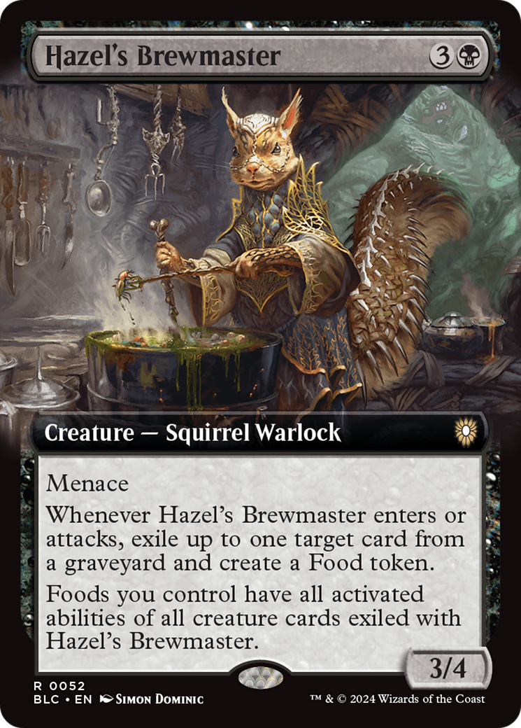 Hazel's Brewmaster (BLC-052) - Bloomburrow Commander: (Extended Art) Foil - Premium MTG Single from Wizards of the Coast - Just $3.66! Shop now at Game Crave Tournament Store
