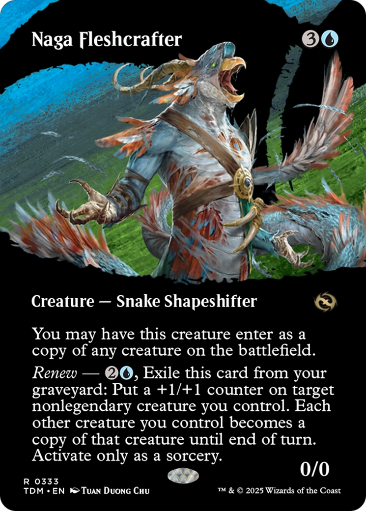 Naga Fleshcrafter (TDM-333) - Tarkir: Dragonstorm: (Showcase) (Borderless) Foil - Premium MTG Single from Wizards of the Coast - Just $0.19! Shop now at Game Crave Tournament Store
