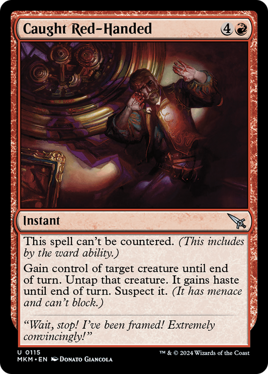 Caught Red-Handed (MKM-115) - Murders at Karlov Manor Foil - Premium MTG Single from Wizards of the Coast - Just $0.25! Shop now at Game Crave Tournament Store