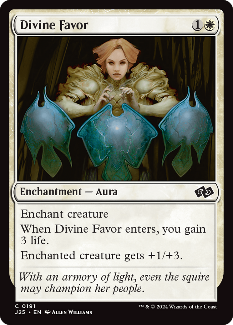 Divine Favor (J25-191) - Foundations Jumpstart - Premium MTG Single from Wizards of the Coast - Just $0.25! Shop now at Game Crave Tournament Store