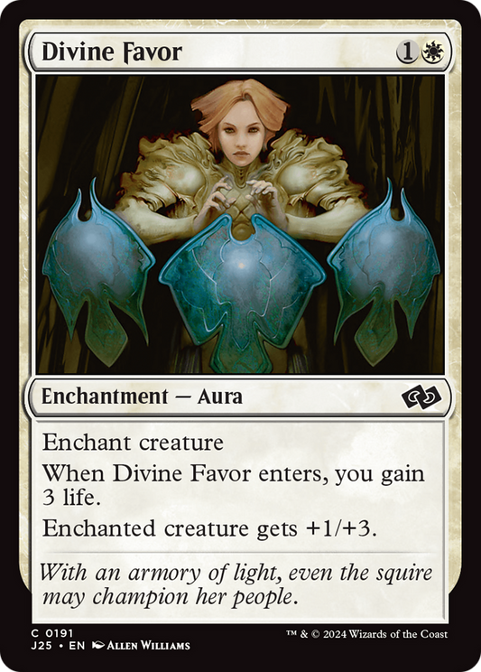Divine Favor (J25-191) - Foundations Jumpstart - Premium MTG Single from Wizards of the Coast - Just $0.25! Shop now at Game Crave Tournament Store