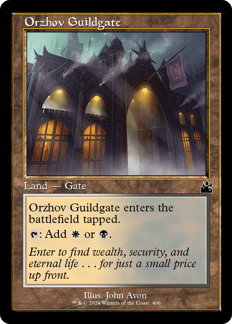 Orzhov Guildgate (RVR-406) - Ravnica Remastered Foil - Premium MTG Single from Wizards of the Coast - Just $0.25! Shop now at Game Crave Tournament Store