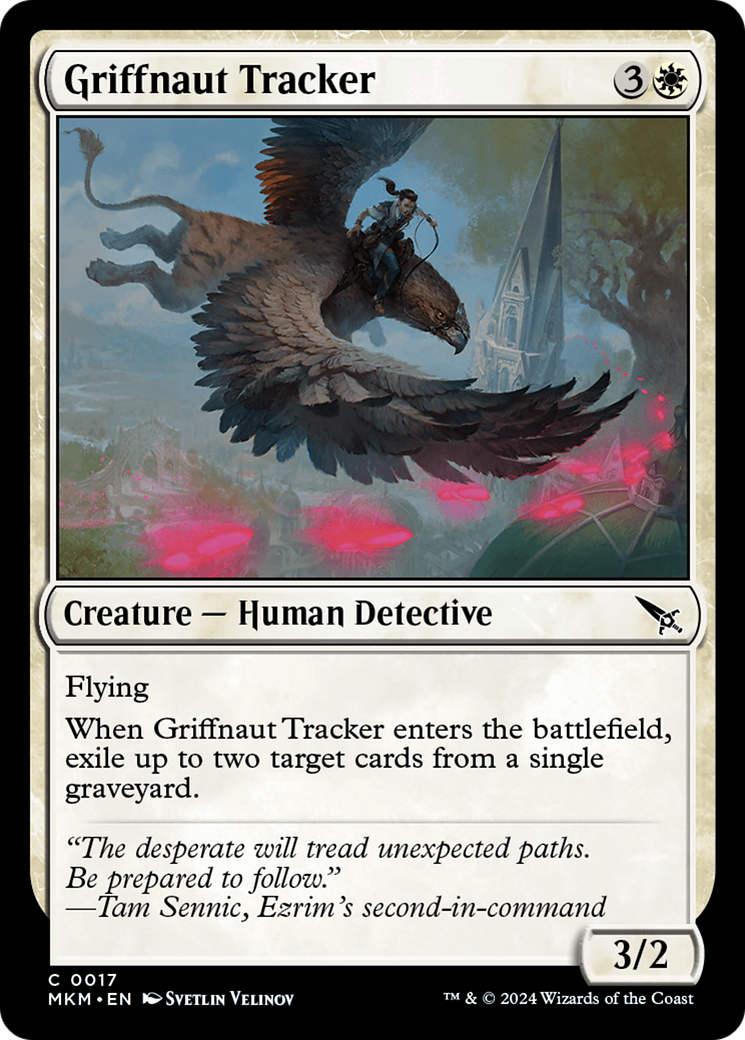 Griffnaut Tracker (MKM-017) - Murders at Karlov Manor - Premium MTG Single from Wizards of the Coast - Just $0.25! Shop now at Game Crave Tournament Store