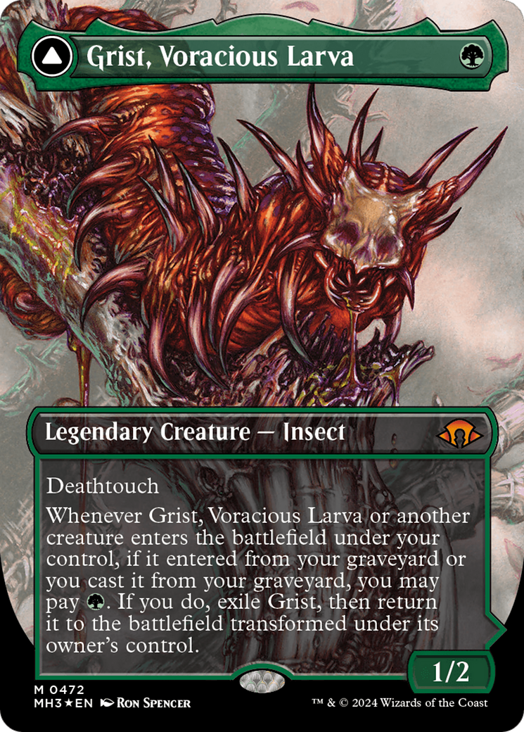 Grist, Voracious Larva // Grist, the Plague Swarm (MH3-472) - Modern Horizons 3 (Borderless) Foil - Premium MTG Single from Wizards of the Coast - Just $9.45! Shop now at Game Crave Tournament Store