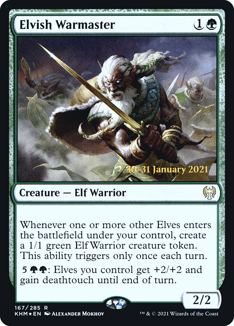 Elvish Warmaster (PKHM-167S) - Kaldheim Promos Foil