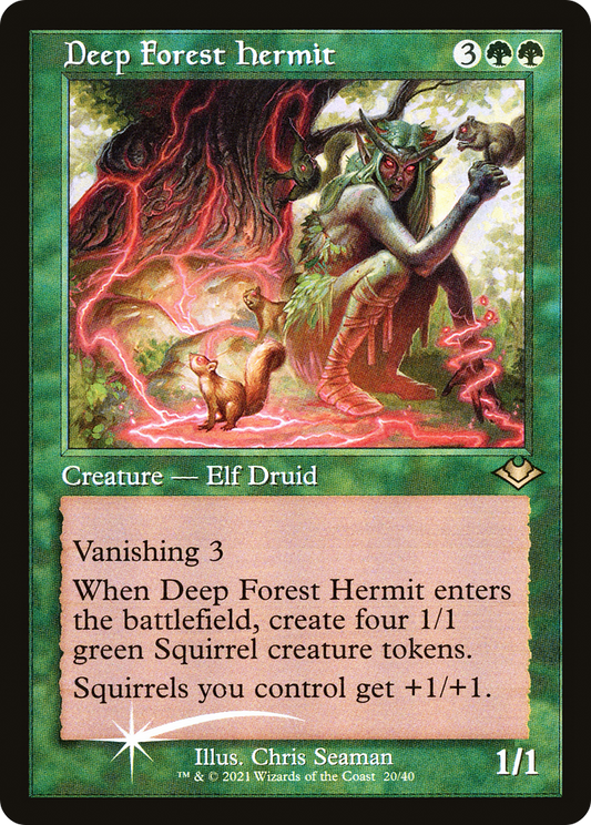 Deep Forest Hermit (H1R-020) - Modern Horizons 1 Timeshifts Etched Foil
