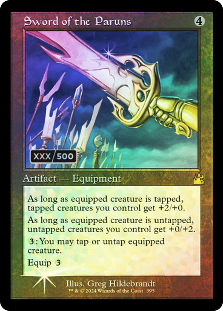 Sword of the Paruns (RVR-395Z) - Ravnica Remastered Foil - Premium MTG Single from Wizards of the Coast - Just $66.54! Shop now at Game Crave Tournament Store