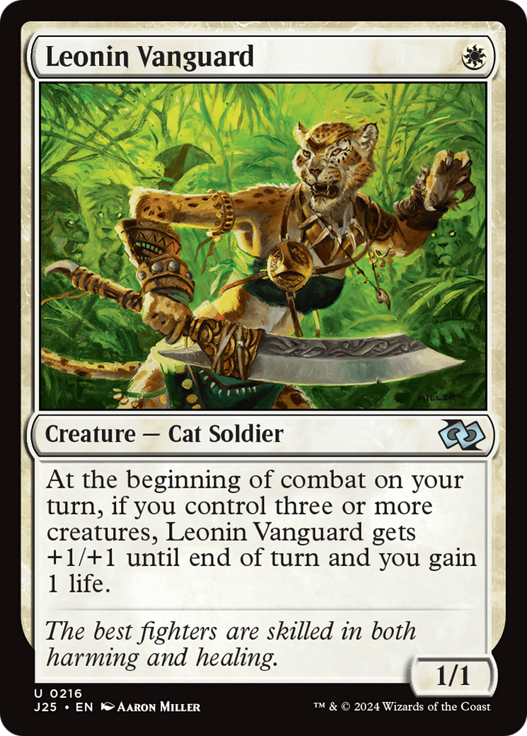 Leonin Vanguard (J25-216) - Foundations Jumpstart - Premium MTG Single from Wizards of the Coast - Just $0.25! Shop now at Game Crave Tournament Store