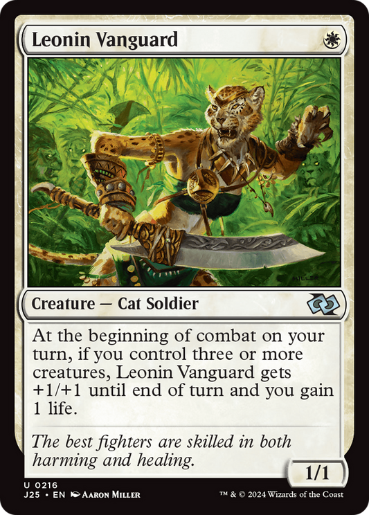 Leonin Vanguard (J25-216) - Foundations Jumpstart - Premium MTG Single from Wizards of the Coast - Just $0.25! Shop now at Game Crave Tournament Store