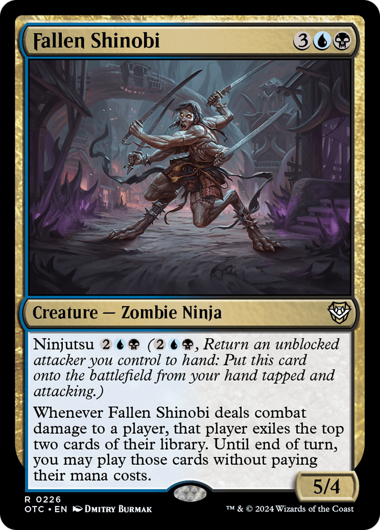 Fallen Shinobi (OTC-226) - Outlaws of Thunder Junction Commander - Premium MTG Single from Wizards of the Coast - Just $1.58! Shop now at Game Crave Tournament Store