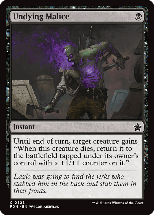 Undying Malice (FDN-528) - Foundations - Premium MTG Single from Wizards of the Coast - Just $0.25! Shop now at Game Crave Tournament Store