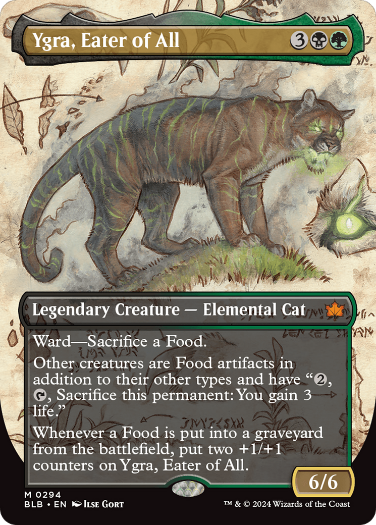 Ygra, Eater of All (BLB-294) - Bloomburrow: (Showcase) (Borderless) - Premium MTG Single from Wizards of the Coast - Just $8.63! Shop now at Game Crave Tournament Store