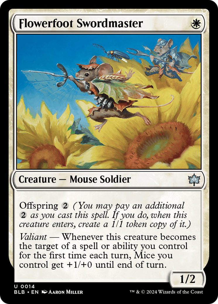 Flowerfoot Swordmaster (BLB-014) - Bloomburrow - Premium MTG Single from Wizards of the Coast - Just $0.25! Shop now at Game Crave Tournament Store
