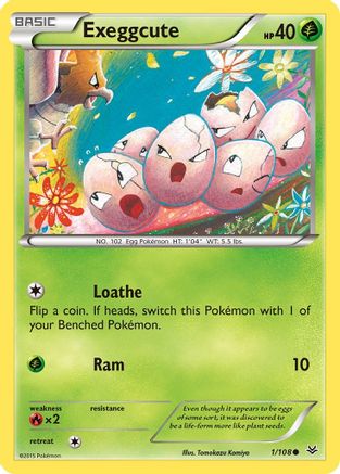 Exeggcute 1/108 - Roaring Skies Reverse Holofoil