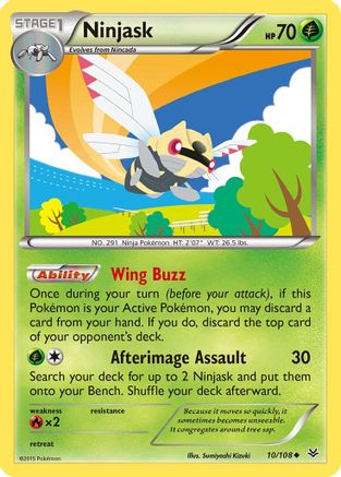 Ninjask 10/108 - Roaring Skies Reverse Holofoil