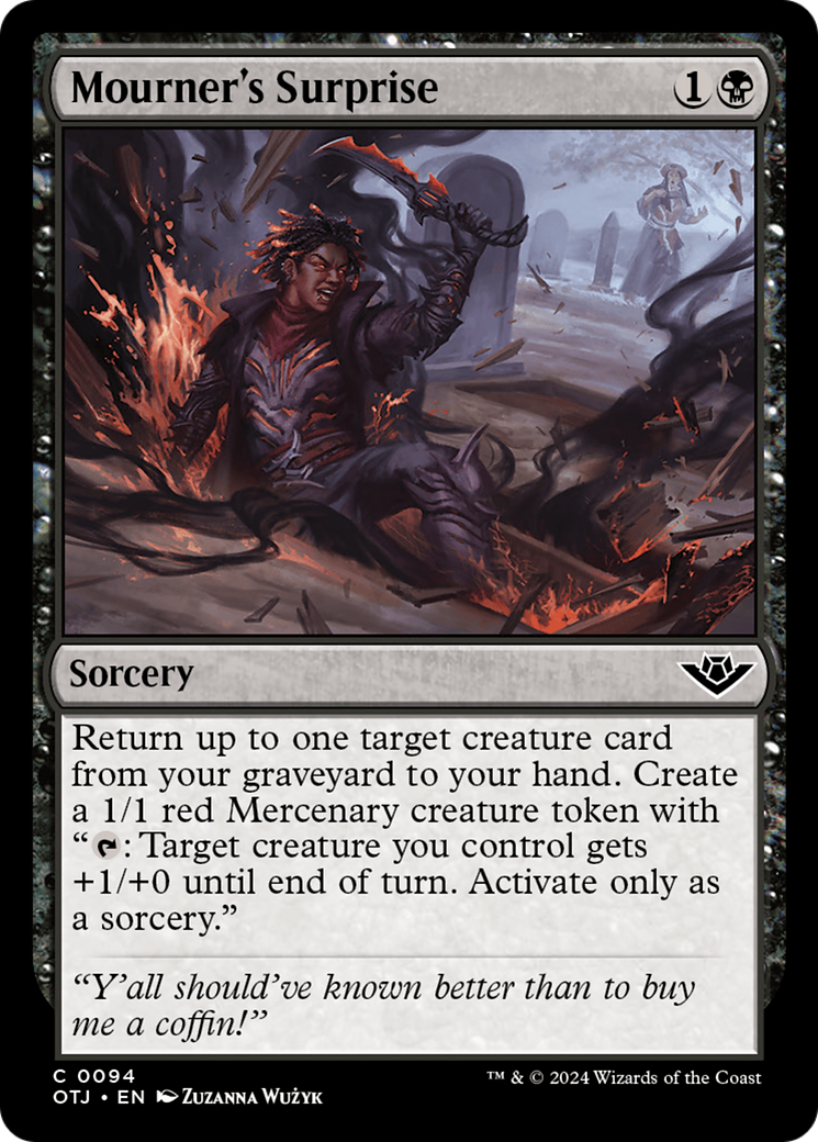 Mourner's Surprise (OTJ-094) - Outlaws of Thunder Junction Foil - Premium MTG Single from Wizards of the Coast - Just $0.25! Shop now at Game Crave Tournament Store